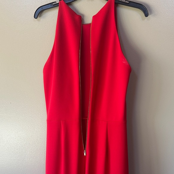 Chic Red Ruffled Prom Dress - Picture 6 of 8